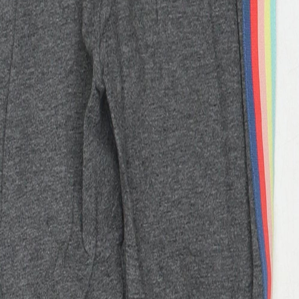 Gap Girls Grey Cotton Jogger Trousers Size 10 Years Regular Pullover - Side Stripe Detail Leggings