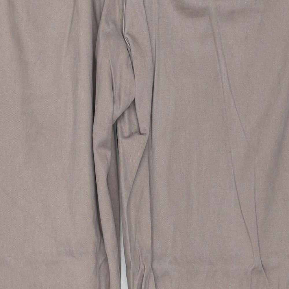 Maine Mens Beige Cotton Trousers Size 36 in L29 in Regular Zip