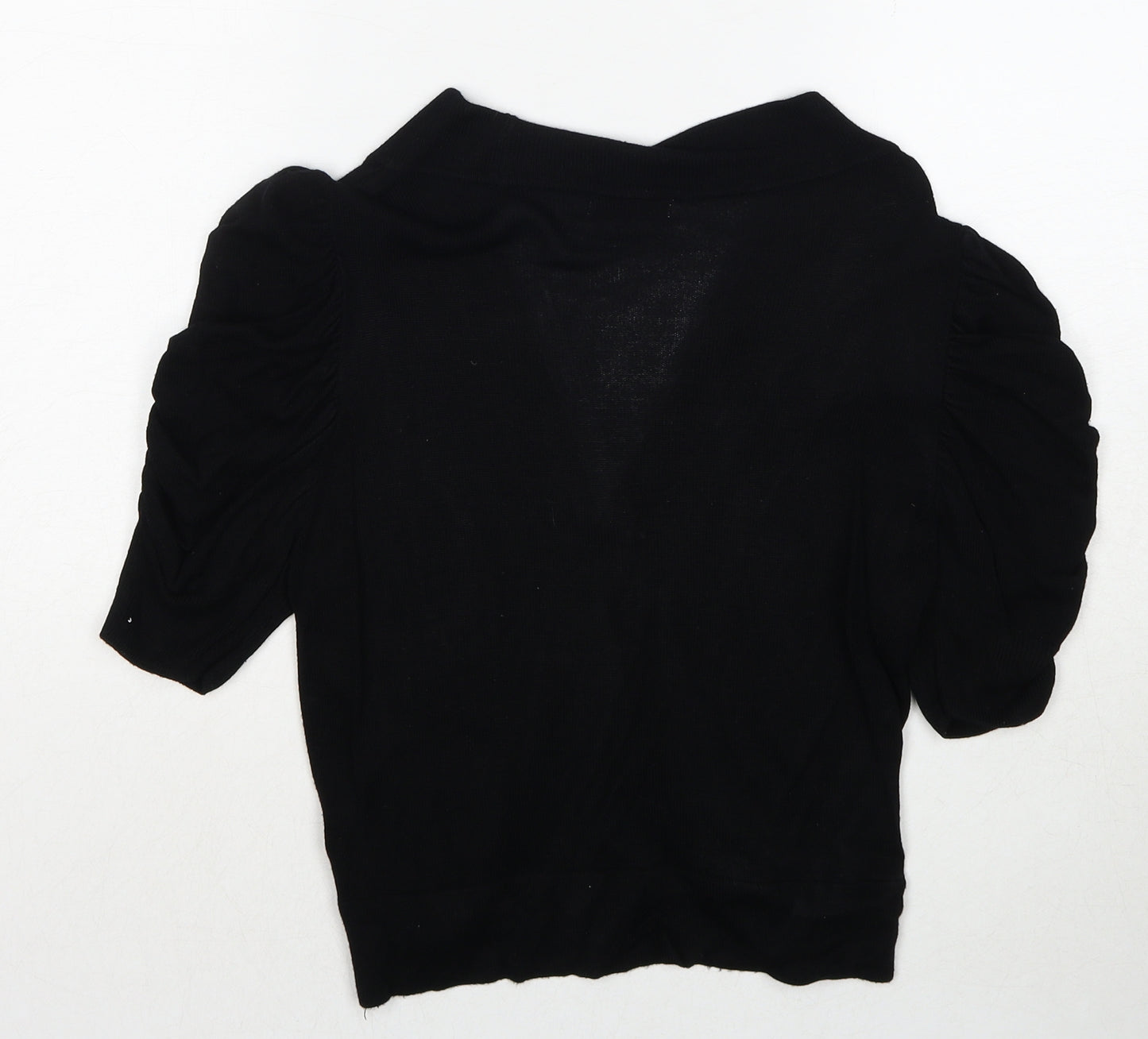 Todays Woman Womens Black Viscose Basic Blouse Size 16 V-Neck