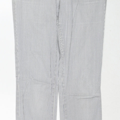Label Of Grade Womens Blue Striped Cotton Straight Jeans Size 26 in Regular Button