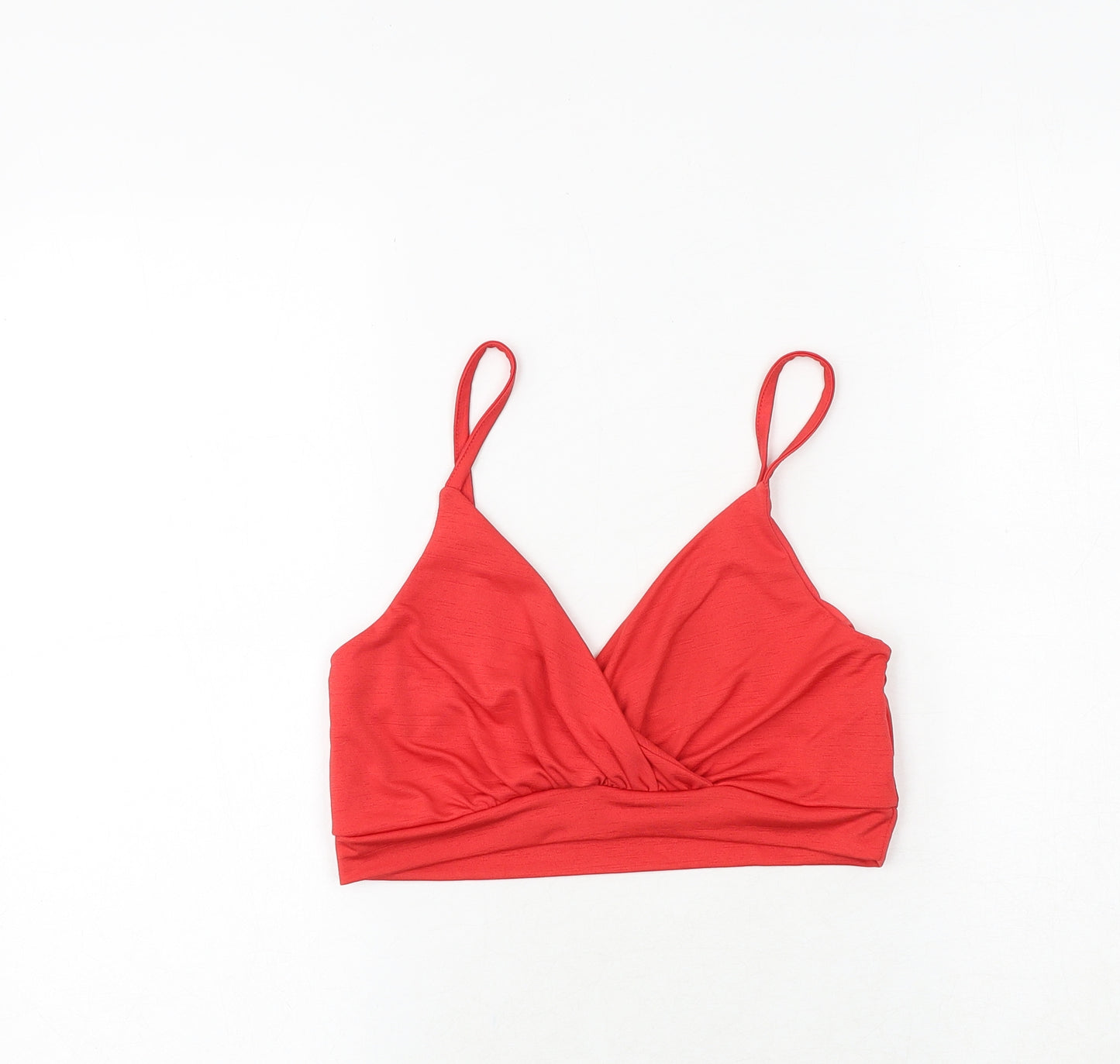 Missguided Womens Red Polyester Cropped Tank Size 10 V-Neck