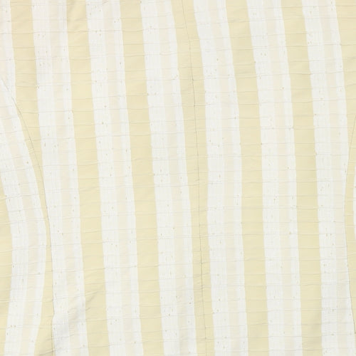 Andrea Womens Ivory Striped Jacket Size 20 Zip