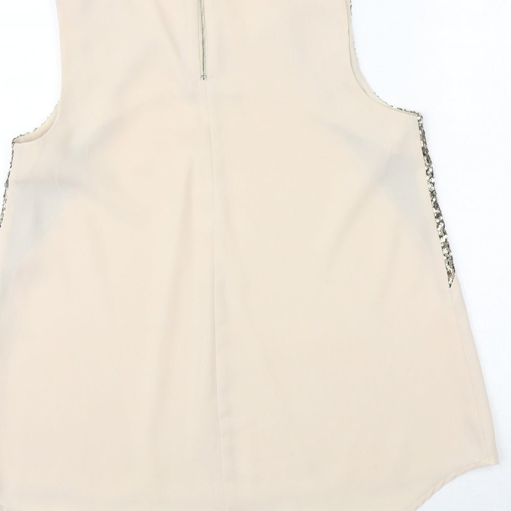 FOREVER 21 Womens Pink Polyester Basic Tank Size S Round Neck