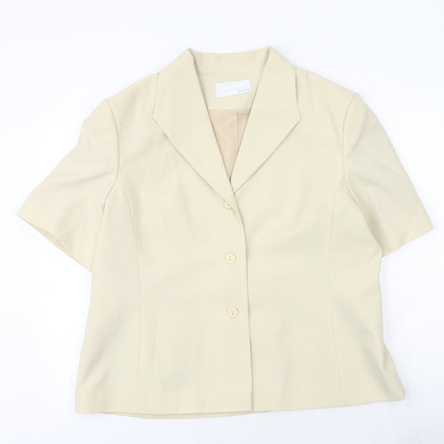 AMARANTO Womens Grey Jacket Size 20 Button