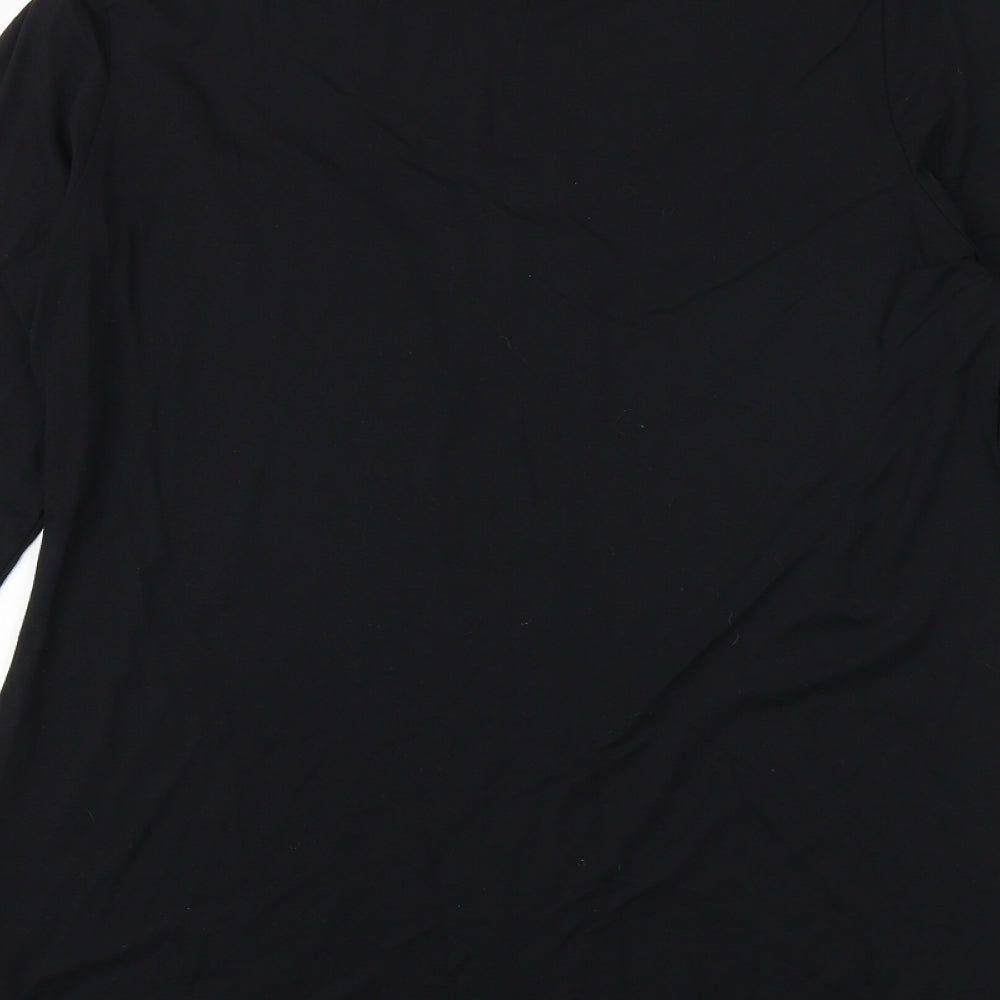 JD Williams Womens Black Polyester Basic T-Shirt Size 12 Round Neck