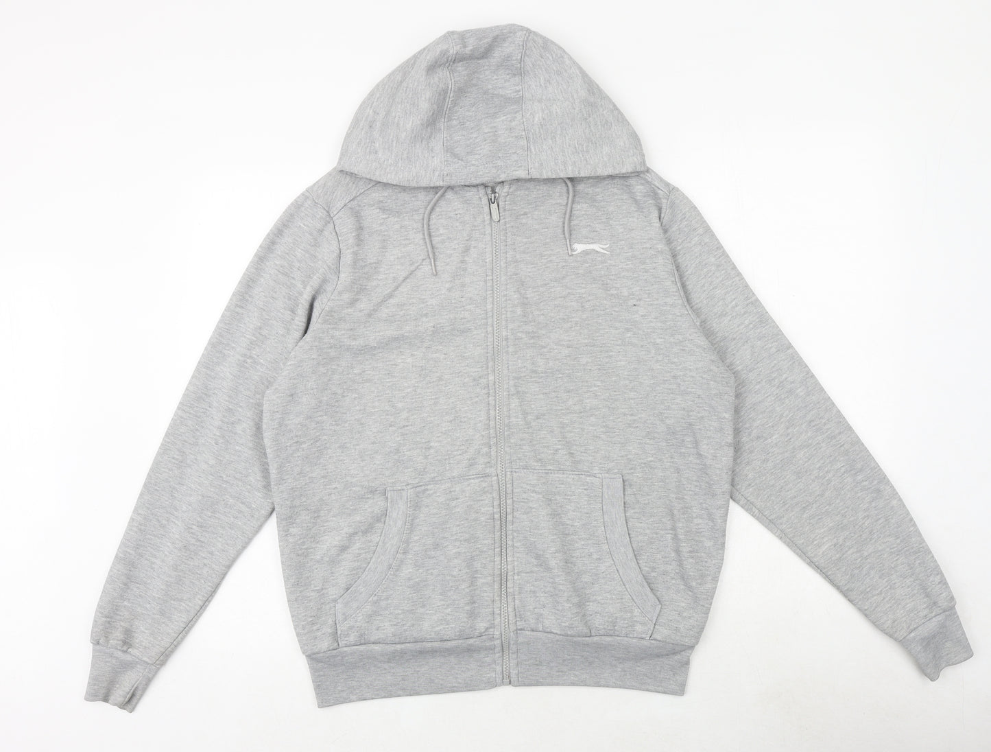 Slazenger Mens Grey Cotton Full Zip Hoodie Size XS