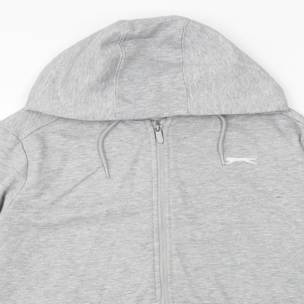 Slazenger Mens Grey Cotton Full Zip Hoodie Size XS