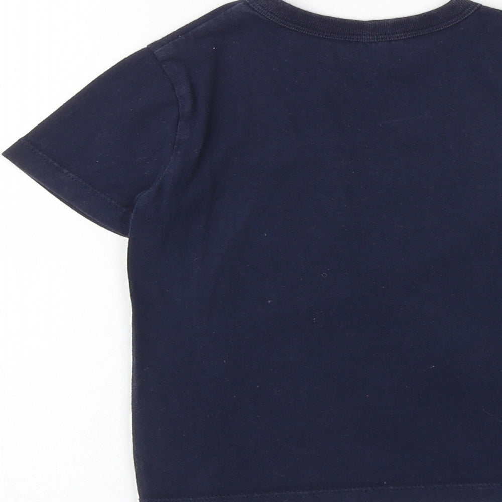 Gap Boys Blue 100% Cotton Pullover T-Shirt Size 3 Years Crew Neck Pullover - Dinosaur