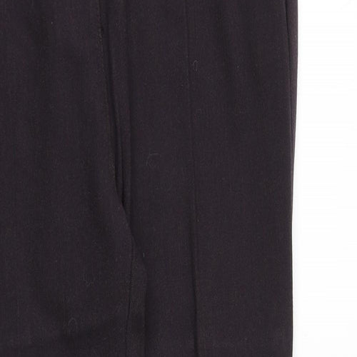 Marks and Spencer Womens Purple Polyester Trousers Size 16 Regular Zip