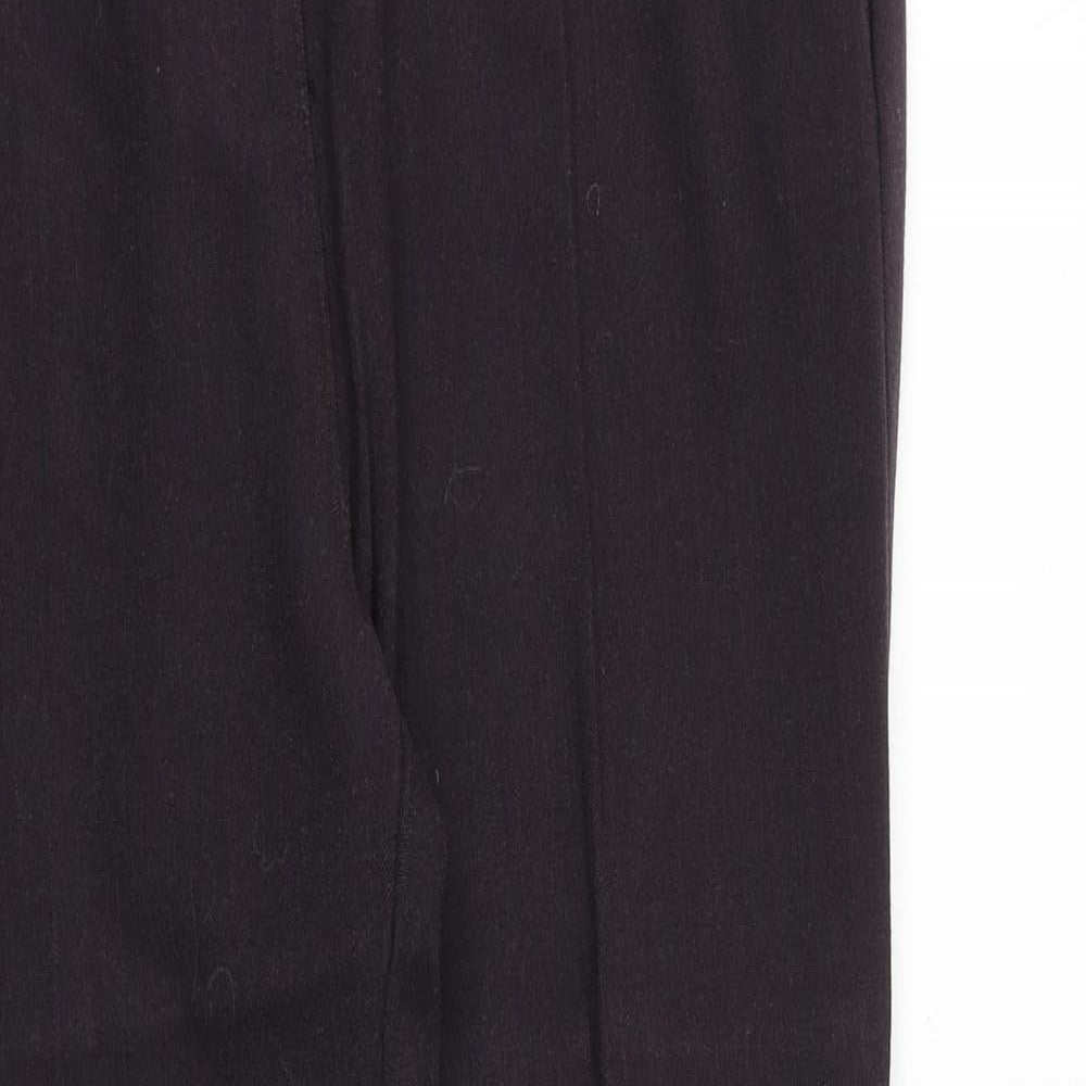 Marks and Spencer Womens Purple Polyester Trousers Size 16 Regular Zip