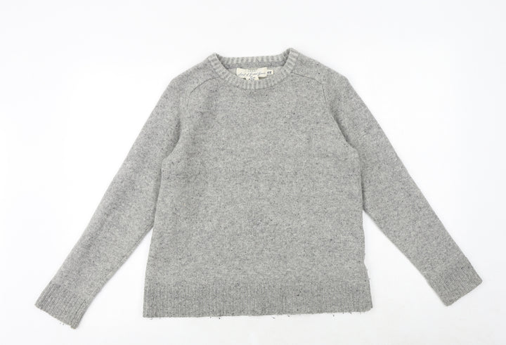 H&M Womens Grey Round Neck Acrylic Pullover Jumper Size S