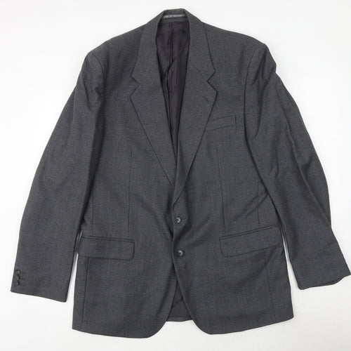 The Label Mens Grey Wool Jacket Suit Jacket Size 44 Regular