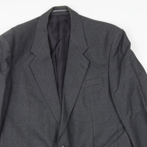 The Label Mens Grey Wool Jacket Suit Jacket Size 44 Regular