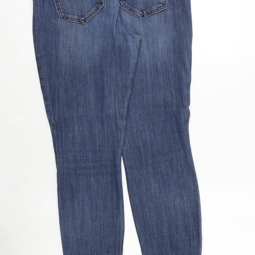Gap Womens Blue Cotton Skinny Jeans Size 34 in Regular Zip