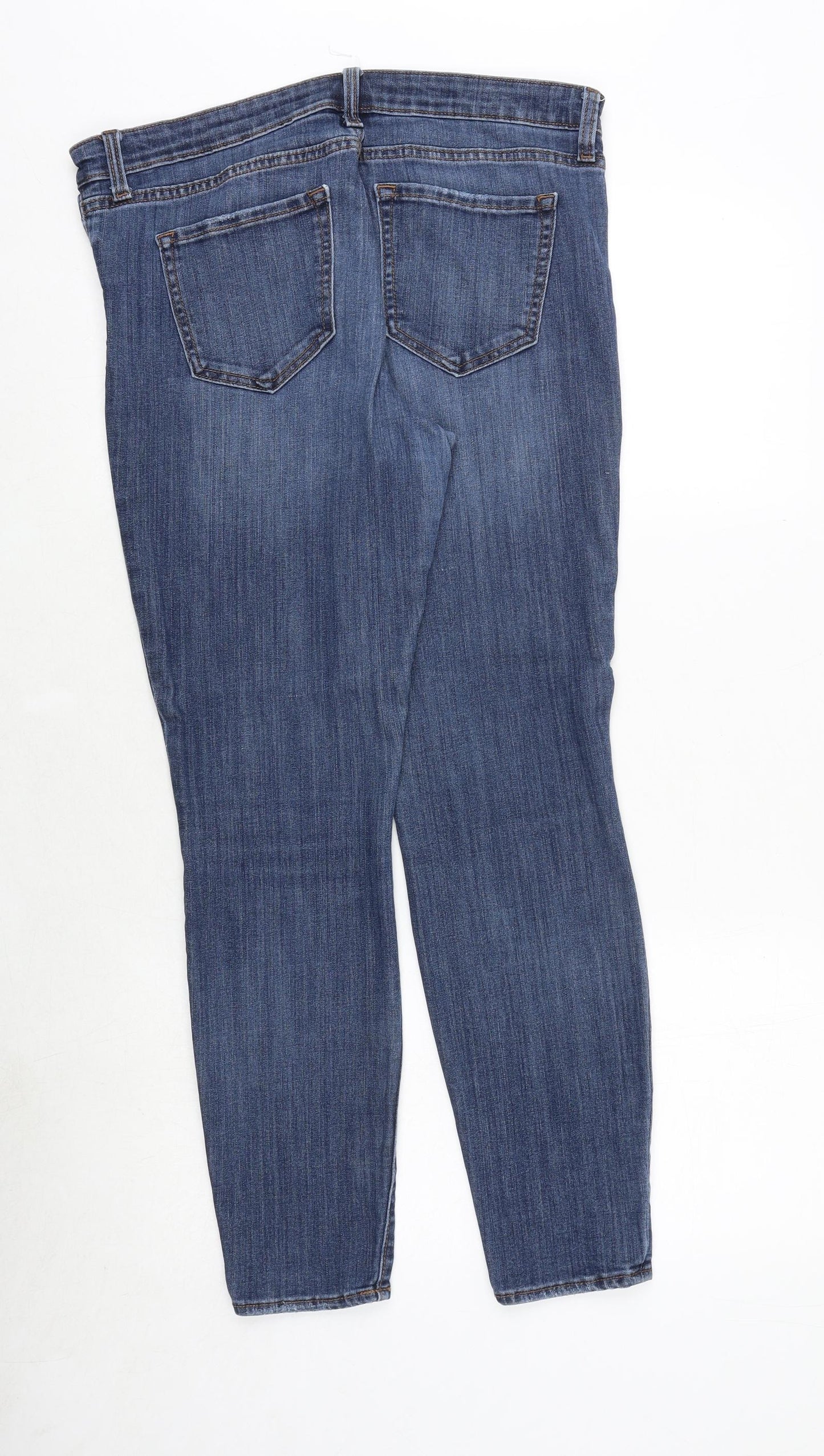 Gap Womens Blue Cotton Skinny Jeans Size 34 in Regular Zip