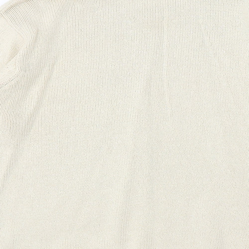 COMPLIMENTS Womens Beige Round Neck 100% Cotton Pullover Jumper Size M