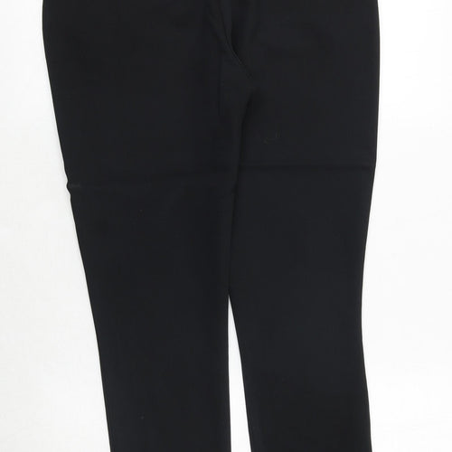 CC Womens Black Polyester Trousers Size 10 Regular Zip