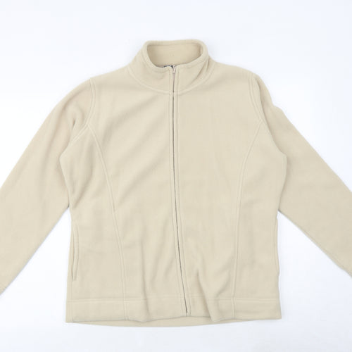 EWM Womens Beige Jacket Size M Zip - Size 14-16