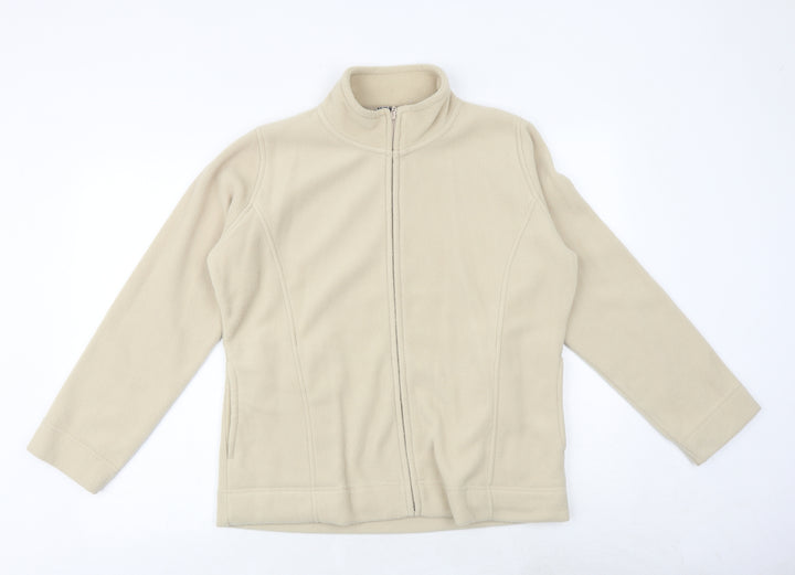 EWM Womens Beige Jacket Size M Zip - Size 14-16