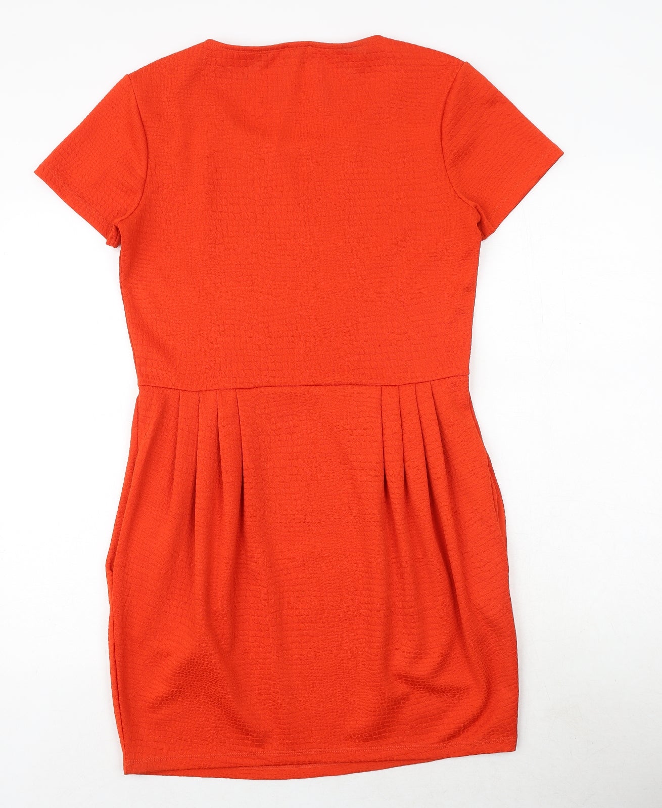 River Island Womens Red Polyester T-Shirt Dress Size 14 Round Neck Pullover