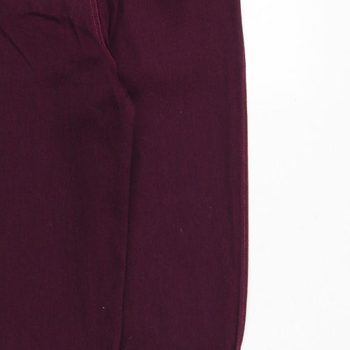 Borne Womens Purple Cotton Tapered Jeans Size 32 in Regular Zip