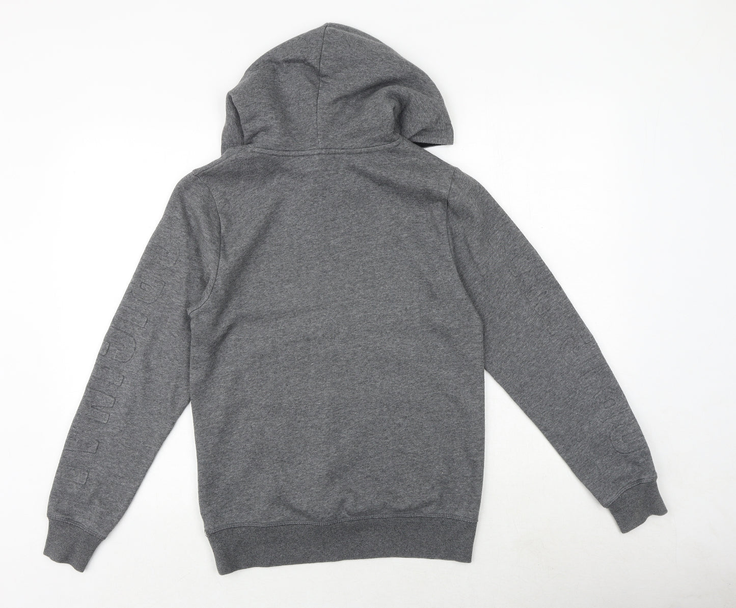 H&M Boys Grey Cotton Pullover Hoodie Size 12-13 Years Pullover