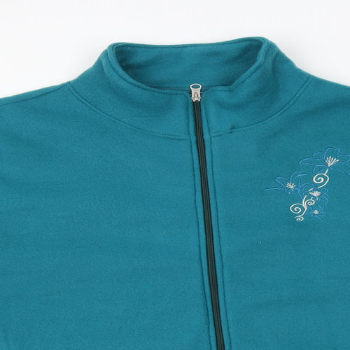Anna De Lancay Womens Green Jacket Size XL Zip