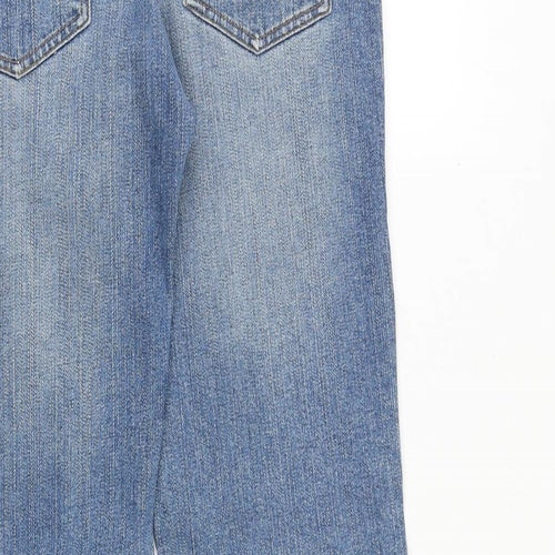 Lambretta Womens Blue Cotton Bootcut Jeans Size 12 Regular Zip