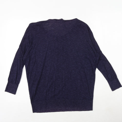 Gap Womens Purple Round Neck Cotton Pullover Jumper Size S