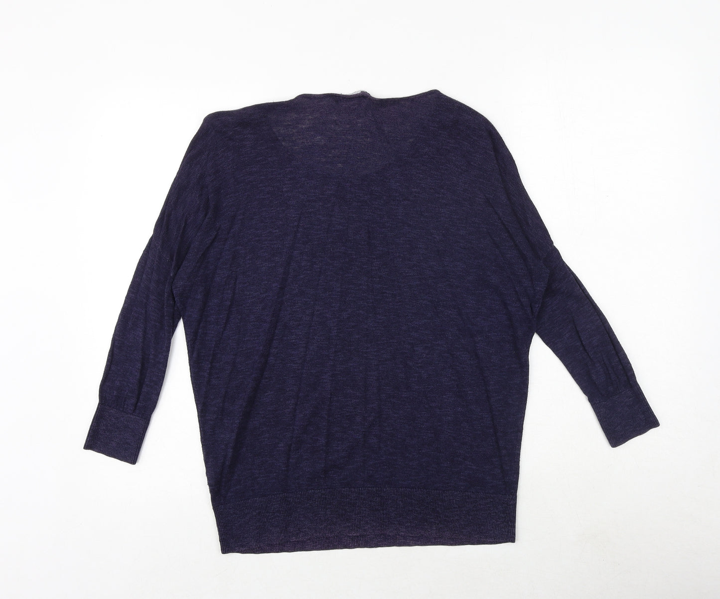 Gap Womens Purple Round Neck Cotton Pullover Jumper Size S