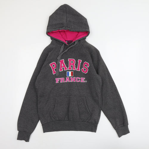 G-Crown Womens Grey Cotton Pullover Hoodie Size S Pullover - Paris