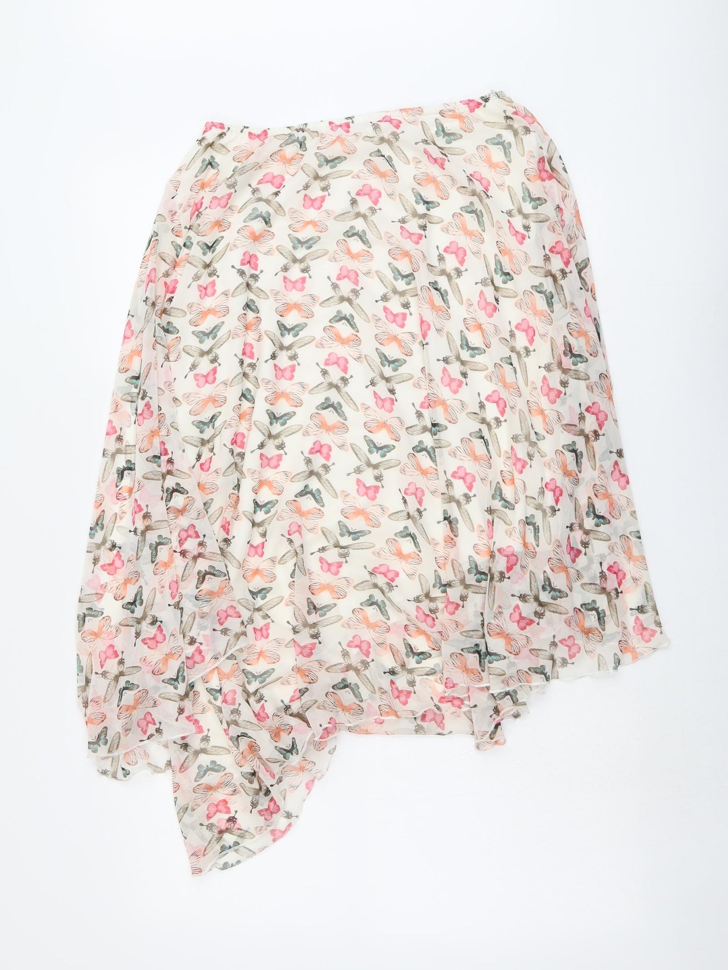 Zack Womens Multicoloured Geometric Polyester A-Line Skirt Size 12 - Butterfly Print