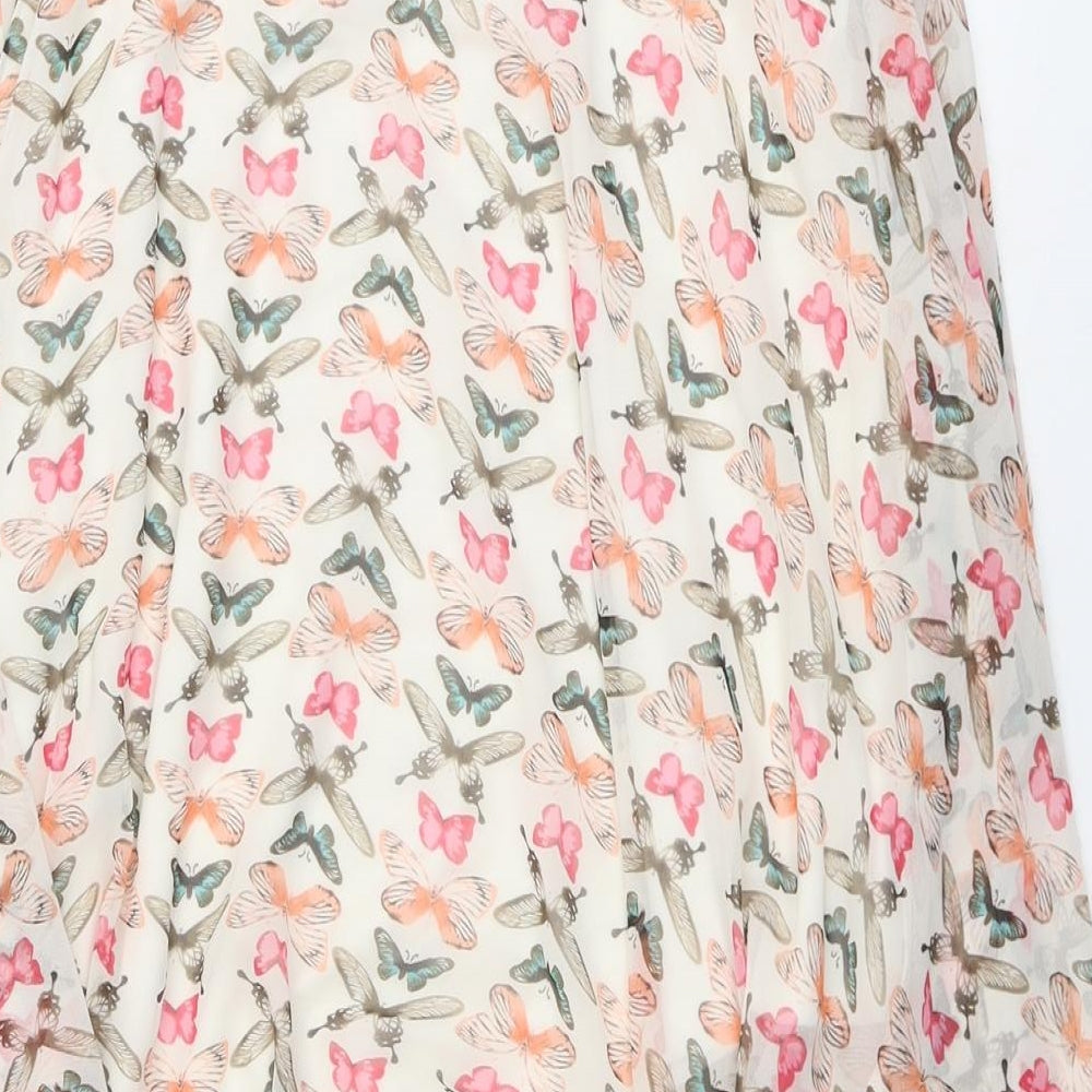 Zack Womens Multicoloured Geometric Polyester A-Line Skirt Size 12 - Butterfly Print