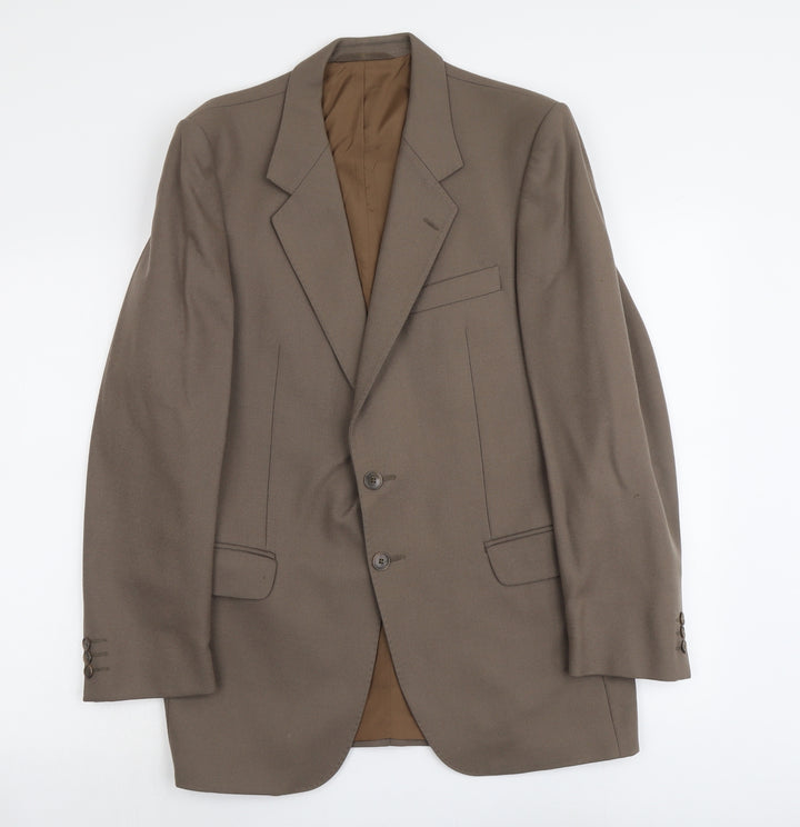 Francis Galay Mens Brown Wool Jacket Suit Jacket Size M Regular