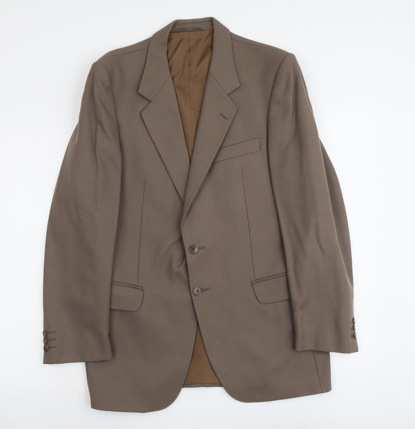 Francis Galay Mens Brown Wool Jacket Suit Jacket Size M Regular