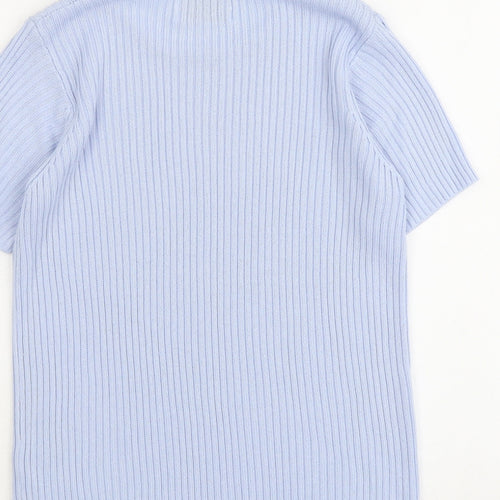 Carolyn Taylor Womens Blue Round Neck Acrylic Pullover Jumper Size S - Size S-M