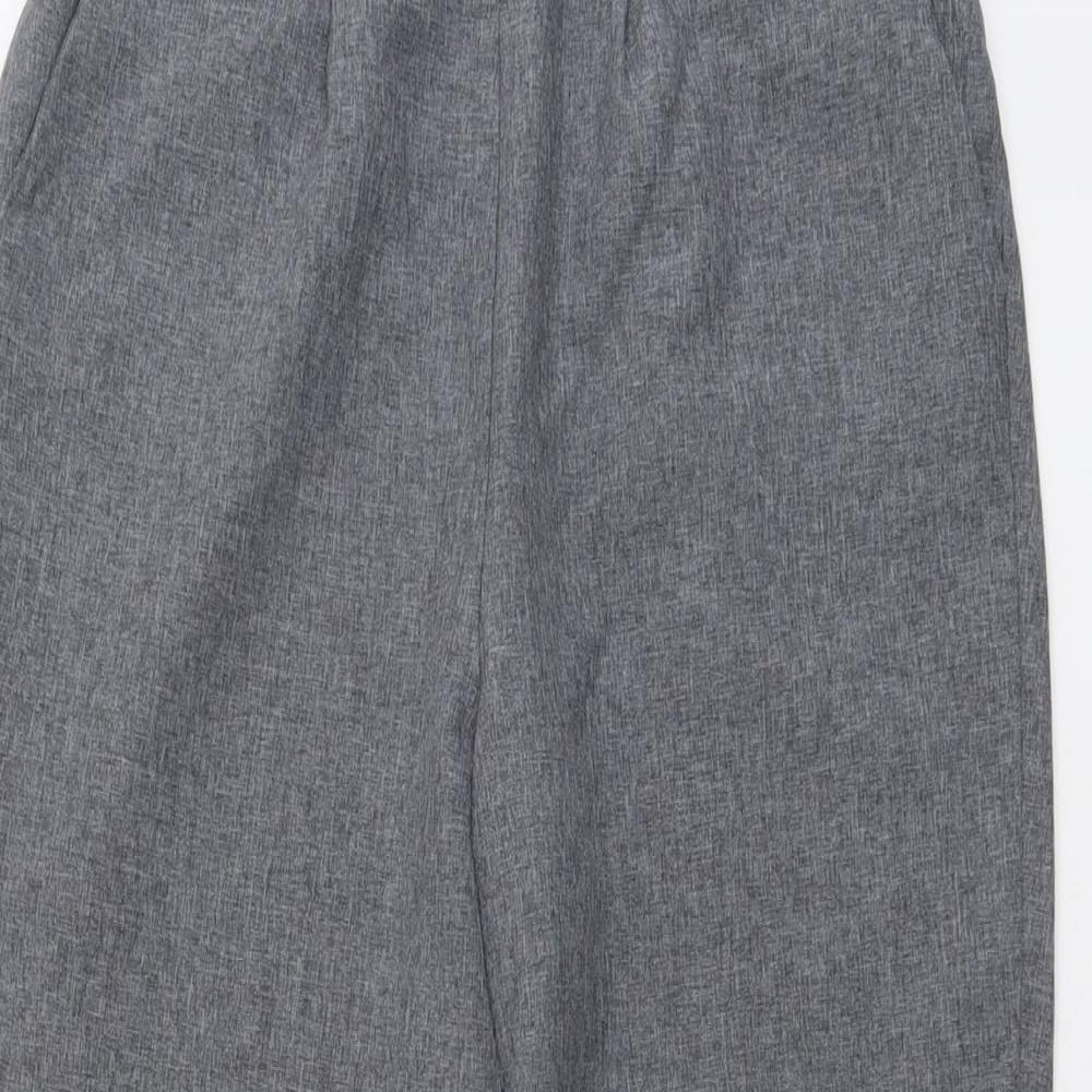 Bonmarché Womens Grey Polyester Cropped Trousers Size 12 L24 in Regular