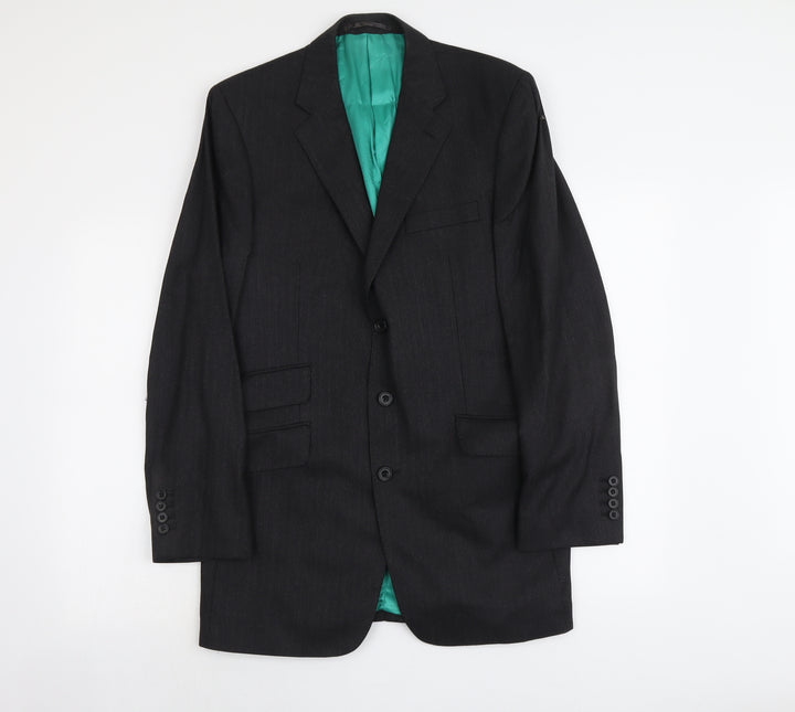 Roderick Charles Mens Grey Polyester Jacket Suit Jacket Size 40 Regular