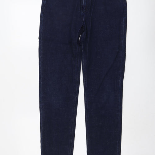 Meraki Womens Blue Cotton Straight Jeans Size 29 in L32 in Regular Button