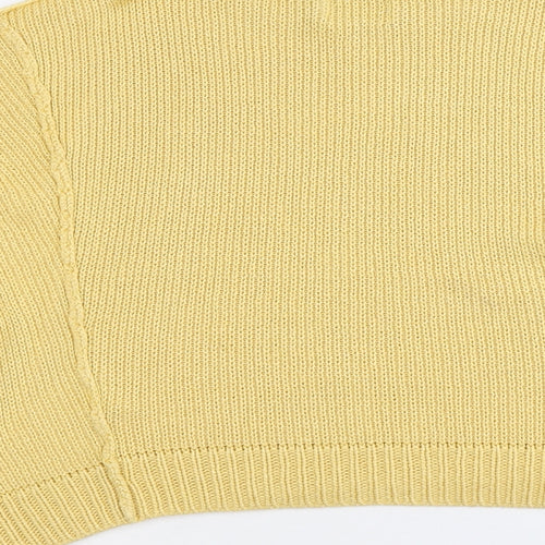 ASOS Womens Yellow Round Neck Acrylic Pullover Jumper Size 12