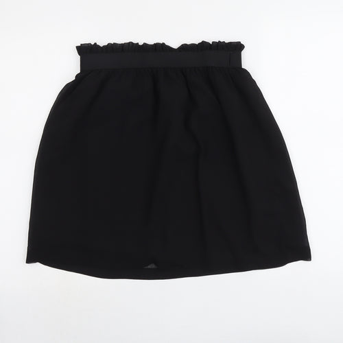 H&M Womens Black Polyester Mini Skirt Size 28 in