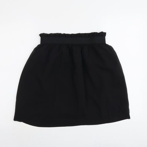 H&M Womens Black Polyester Mini Skirt Size 28 in