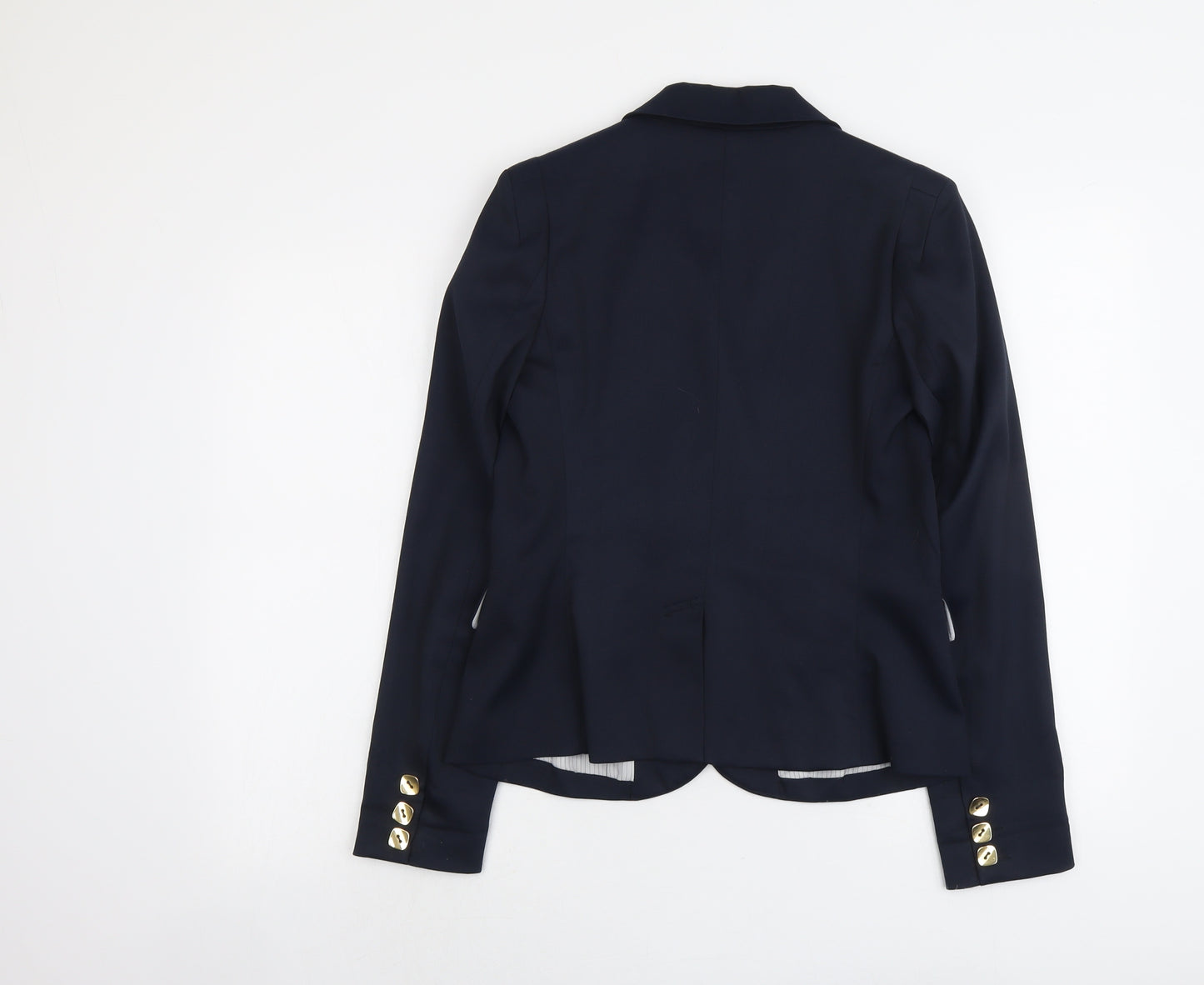 Pull&Bear Womens Blue Polyacrylate Fibre Jacket Blazer Size M