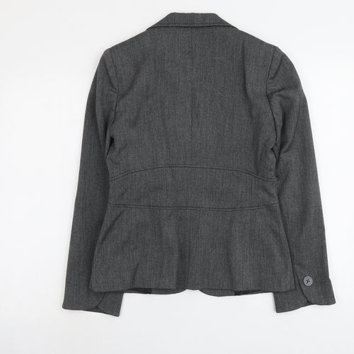 BHS Womens Grey Polyester Jacket Suit Jacket Size 10