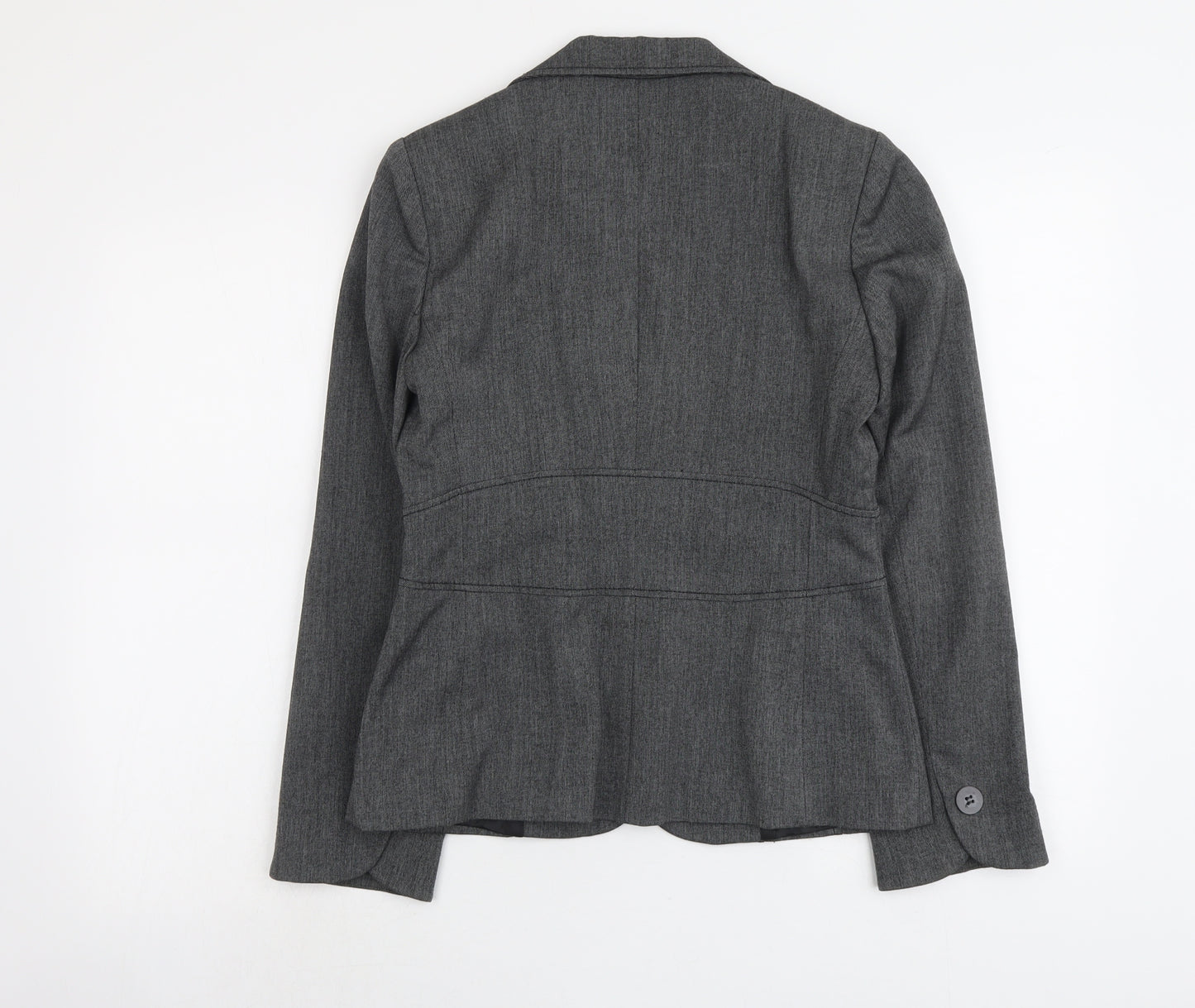 BHS Womens Grey Polyester Jacket Suit Jacket Size 10