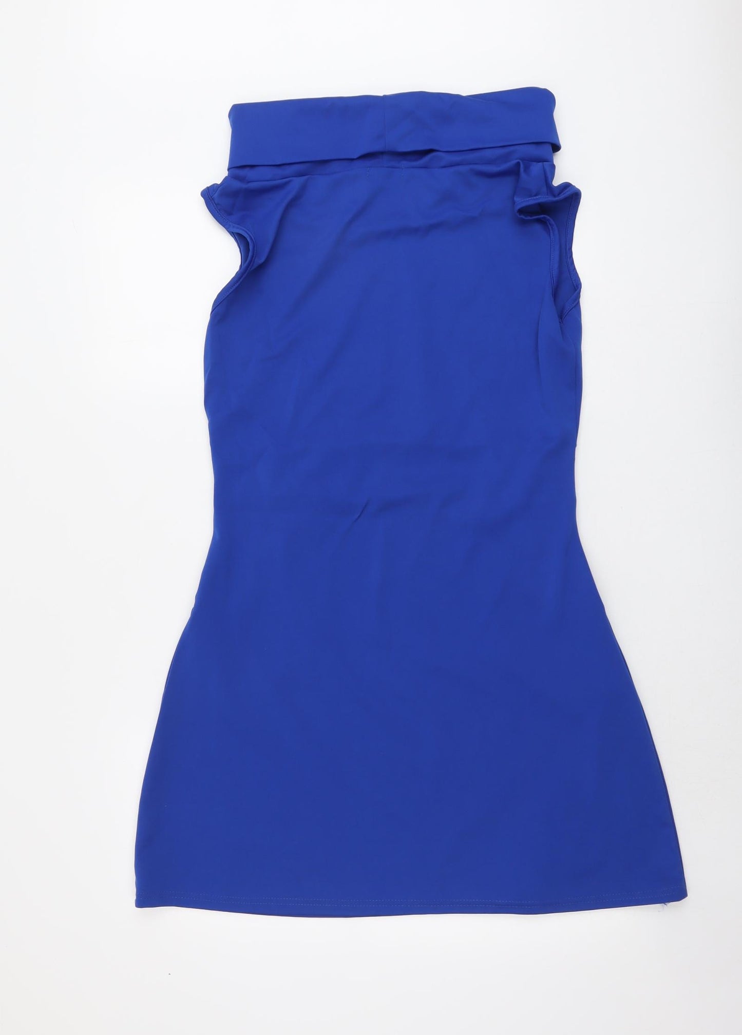 Indulgence Womens Blue Polyester Mini Size M Roll Neck Pullover