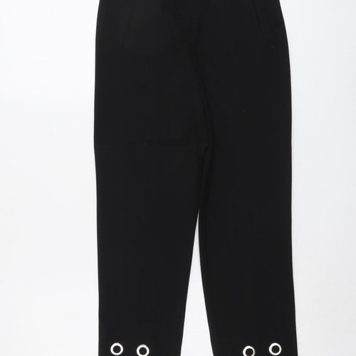 H&M Womens Black Polyester Jegging Trousers Size 6 L27 in Regular Zip