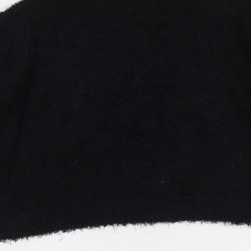 H&M Womens Black Round Neck Polyester Pullover Jumper Size M