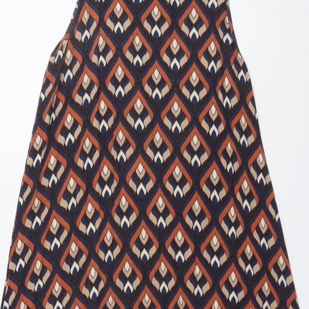 Apricot Womens Multicoloured Geometric Polyester A-Line Size 8 Round Neck Pullover