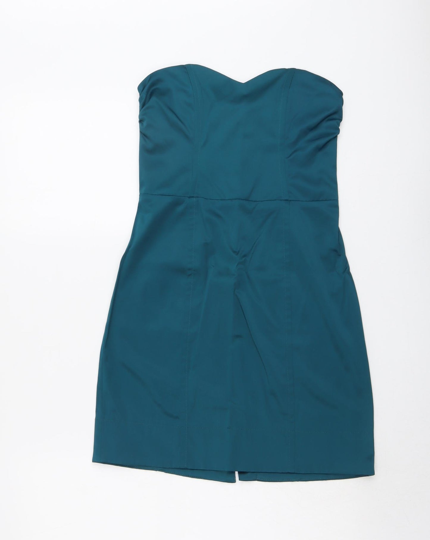 H&M Womens Blue Polyester Mini Size 8 Sweetheart Zip
